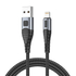 Kép 3/3 - USB Lightning kábel Vipfan X10, 3A, 1,2m, fonott (fekete).