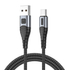 Kép 1/3 - USB-USB-C USB kábel Vipfan X10, 3A, 1,2m, fonott (fekete)