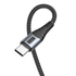 Kép 2/3 - USB-USB-C USB kábel Vipfan X10, 3A, 1,2m, fonott (fekete)