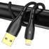 Kép 2/2 - USB és Lightning kábel Vipfan Nano Gold X07, 3A, 1.2m (czarny)