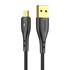 Kép 1/2 - USB-Micro USB kábel Vipfan Nano Gold X07, 3A, 1.2m (fekete)