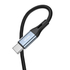 Kép 2/4 - Vipfan L06 USB-C és mini jack 3,5 mm-es AUX kábel, 1m (szürke)