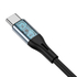 Kép 3/4 - Vipfan L06 USB-C és mini jack 3,5 mm-es AUX kábel, 1m (szürke)