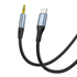 Kép 4/4 - Vipfan L06 USB-C és mini jack 3,5 mm-es AUX kábel, 1m (szürke)