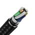 Kép 5/5 - Vipfan L11 mini jack 3.5mm AUX kábel, 1m, aranyozott (szürke)