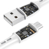 Kép 2/2 - USB és Micro USB kábel Vipfan Racing X05, 3A, 3m (fehér)