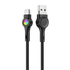 Kép 1/2 - USB és USB-C kábel Vipfan Colorful X08, 3A, 1.2m (fekete)