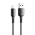 Kép 1/3 - USB és Lightning kábel Vipfan Colorful X11, 3A, 1m (fekete)