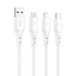 Kép 4/4 - USB és USB-C kábel Vipfan Colorful X12, 3A, 1m (fehér)