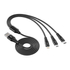 Kép 1/3 - Vipfan X16 3w1 USB-C/Lightning/Micro 3.5A 1.5m USB kábel (czarny)