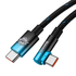 Kép 4/7 - Baseus MVP2 USB-C - USB-C kábel, 100W, 1m (fekete/kék)