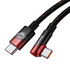 Kép 4/7 - Baseus MVP2 USB-C - USB-C kábel, 100W, 1m (fekete/piros)