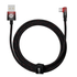 Kép 1/6 - Baseus Elbow USB to USB-C 100W 2m angled cable (black-red)