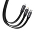Kép 6/8 - Baseus Traction 3in1 USB-C / Lightning / Micro 100W 1.7m kábel (fekete)