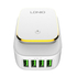 Kép 2/3 - Wall charger with night light function LDNIO A4405, 3x USB, 22W (white)