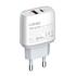 Kép 6/6 - Wall charger LDNIO A2424C, USB + USB-C, PD + QC 3.0, 20W (white)