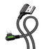 Kép 2/2 - Mcdodo CA-4674 LED Angle USB Lightning Cable, 0.5m (Black)