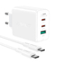 Kép 2/3 - Wall Charger Acefast A13 PD 65W, 2x USB-C + USB (white)