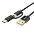 Kép 2/3 - 2in1 USB cable Choetech USB-C / Micro USB,  (black)