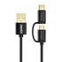 Kép 3/3 - 2in1 USB cable Choetech USB-C / Micro USB,  (black)