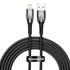 Kép 1/6 - Baseus Glimmer USB - Lightning töltőkábel, 2.4A, 2m (fekete)