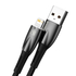 Kép 2/6 - Baseus Glimmer USB - Lightning töltőkábel, 2.4A, 2m (fekete)