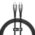 Kép 1/5 - Baseus Glimmer USB-C - Lightning töltőkábel, 20W, 1m (fekete)