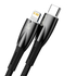 Kép 3/5 - Baseus Glimmer USB-C - Lightning töltőkábel, 20W, 1m (fekete)