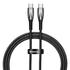 Kép 1/5 - Baseus Glimmer USB-C - USB-C töltőkábel, 100W, 1m (fekete)